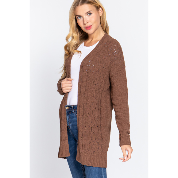 Chenille Sweater Cardigan - Picture 3 of 7